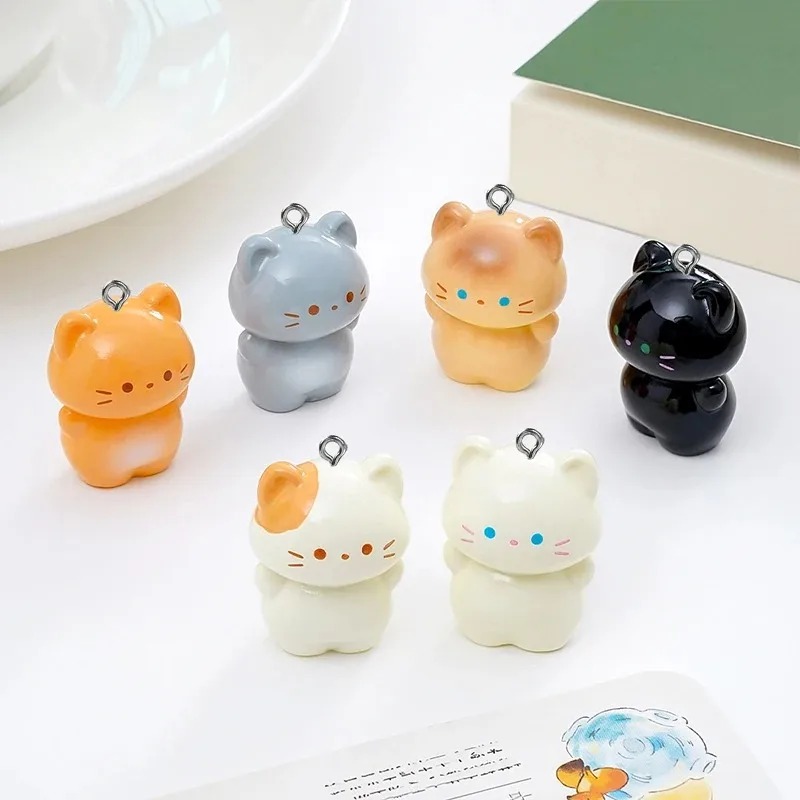 Resin Craft Projects - 10-pack schattige 3D staande kitten harscharms