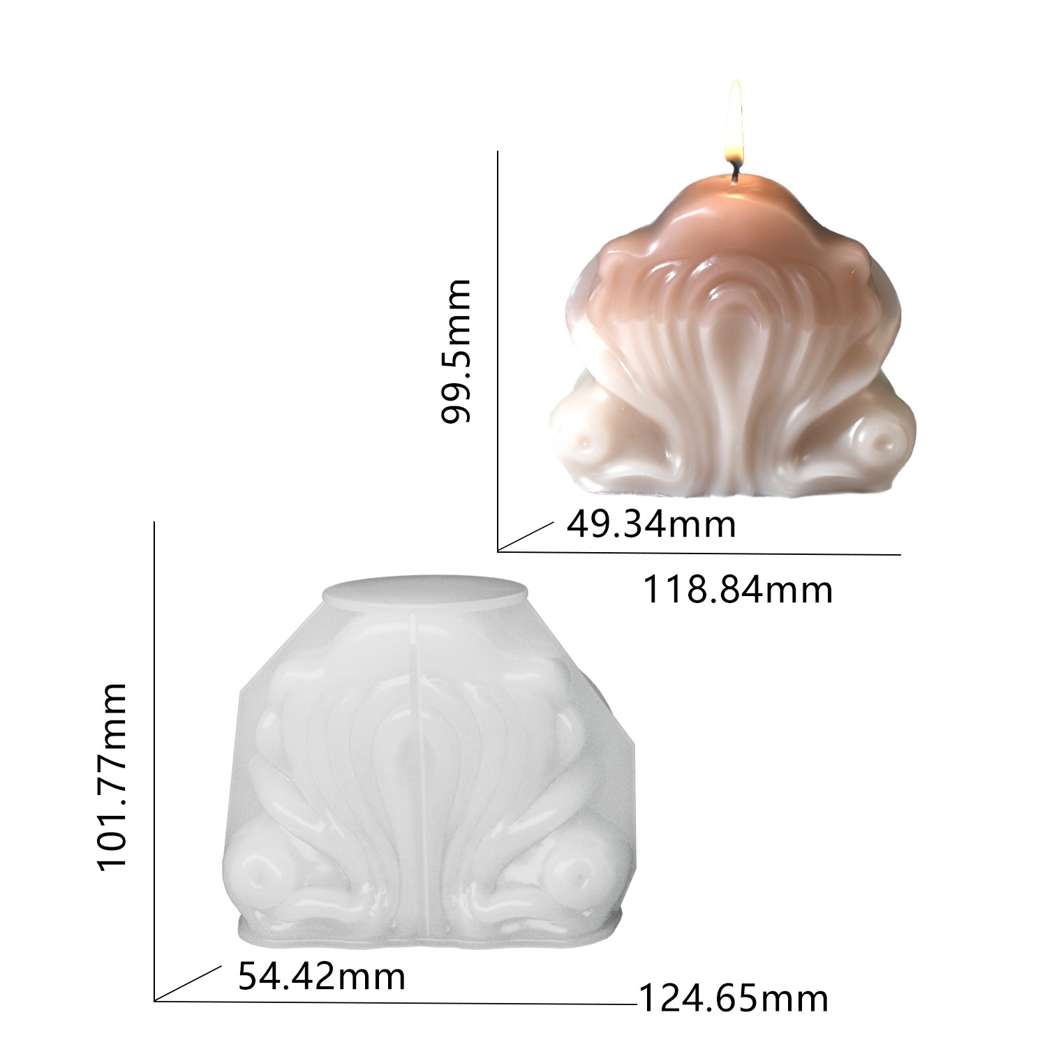 Resin Ocean Wave Mold - Ocean Shell Kaars Siliconen Mal Handgemaakte
