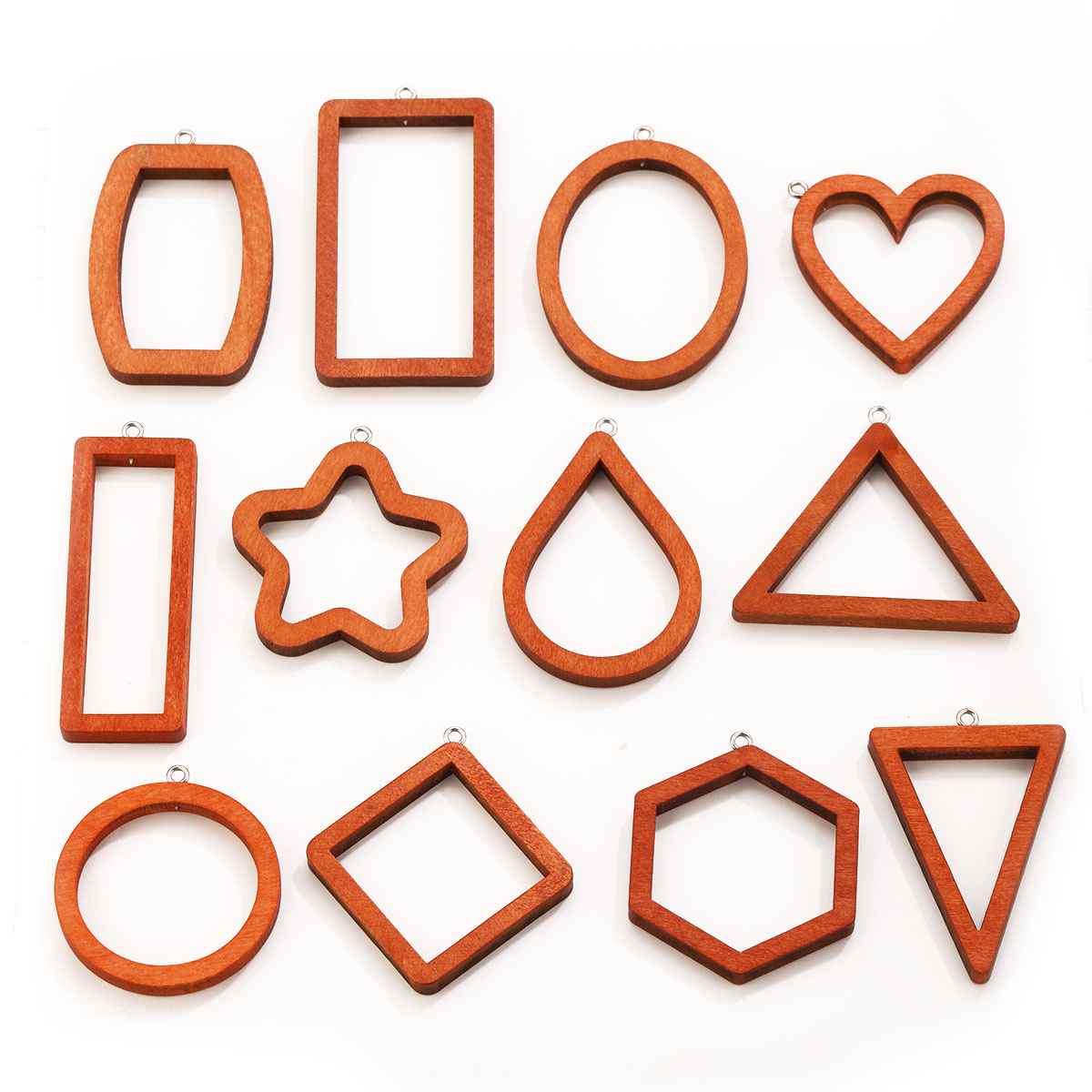Resin Craft Projects - 10 STKS Driehoek Rechthoek Hout Geometrische