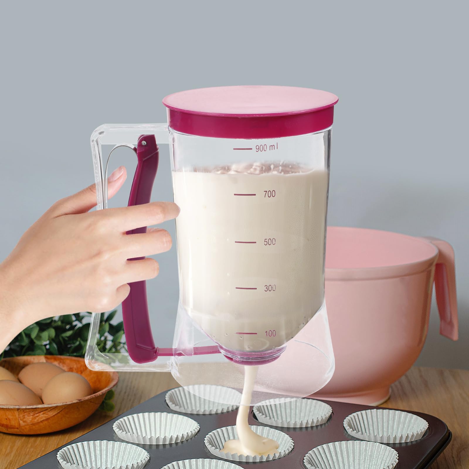 Mixing Cup Silicone - 900ml Beslag Dispenser Cupcake Pannenkoek Beslag