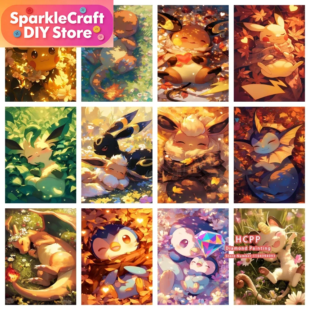 Resin Craft Kit - 1pc frameloze Cartoon Pokemon Pikachu Charizard