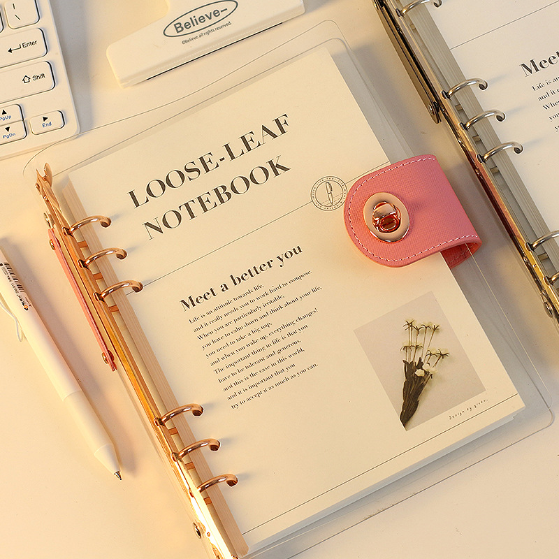 A5 B5 Roségoud met portemonnee - Gold Foil Flakes recensie en prijs